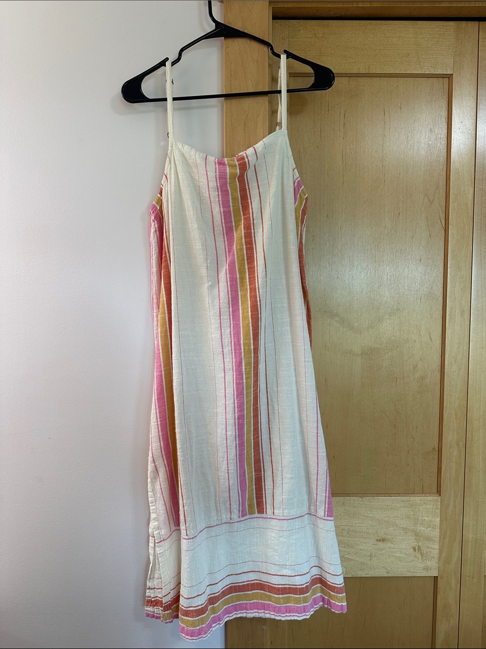 Women’s Ripcurl Striped Cream and Pink Linen Midi Dress